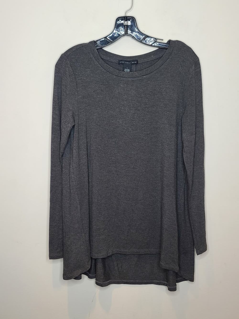 Joan Voss gray long sleeve tunic shirt - small